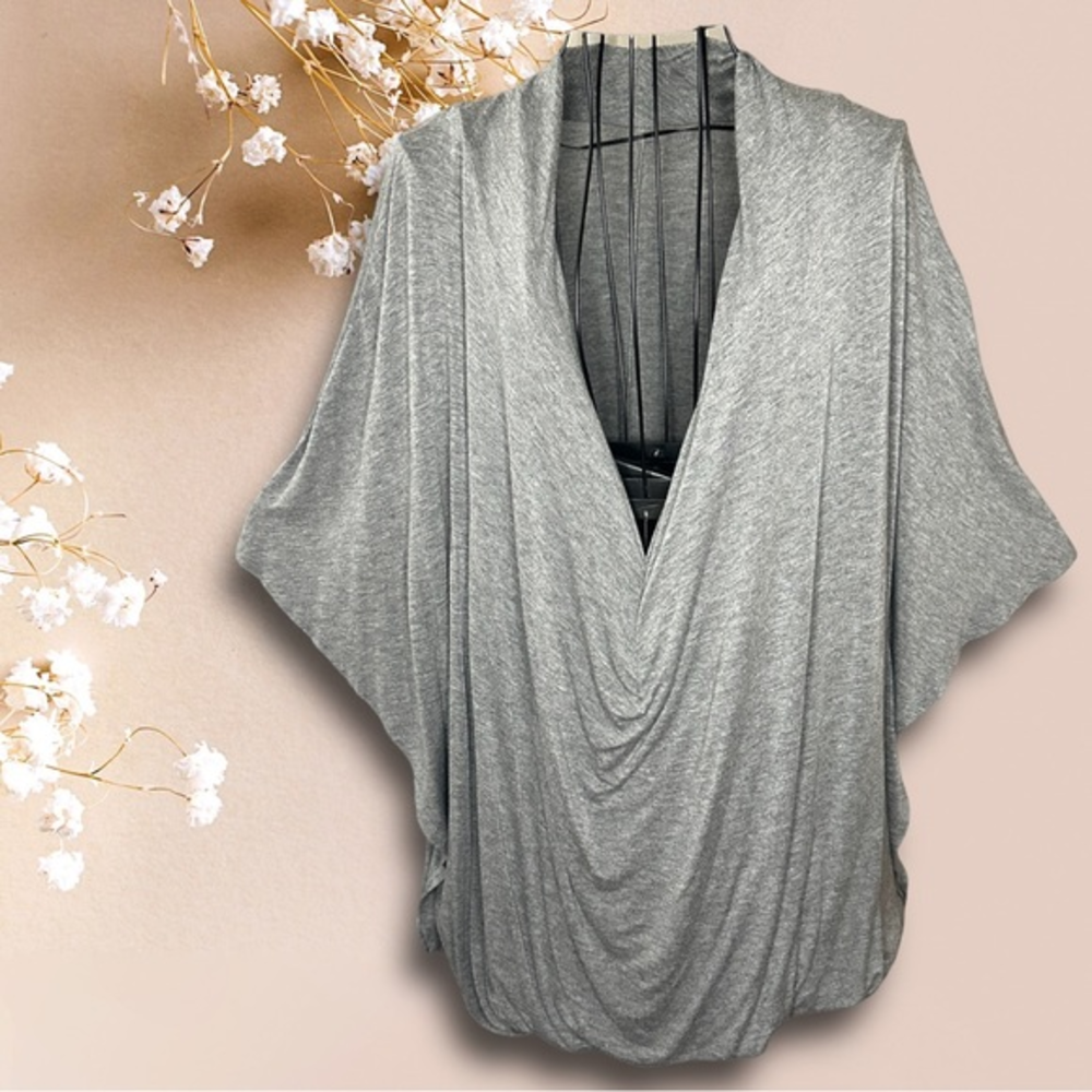 Worthington Women's Drape Neck Butterfly Top‎ Size L